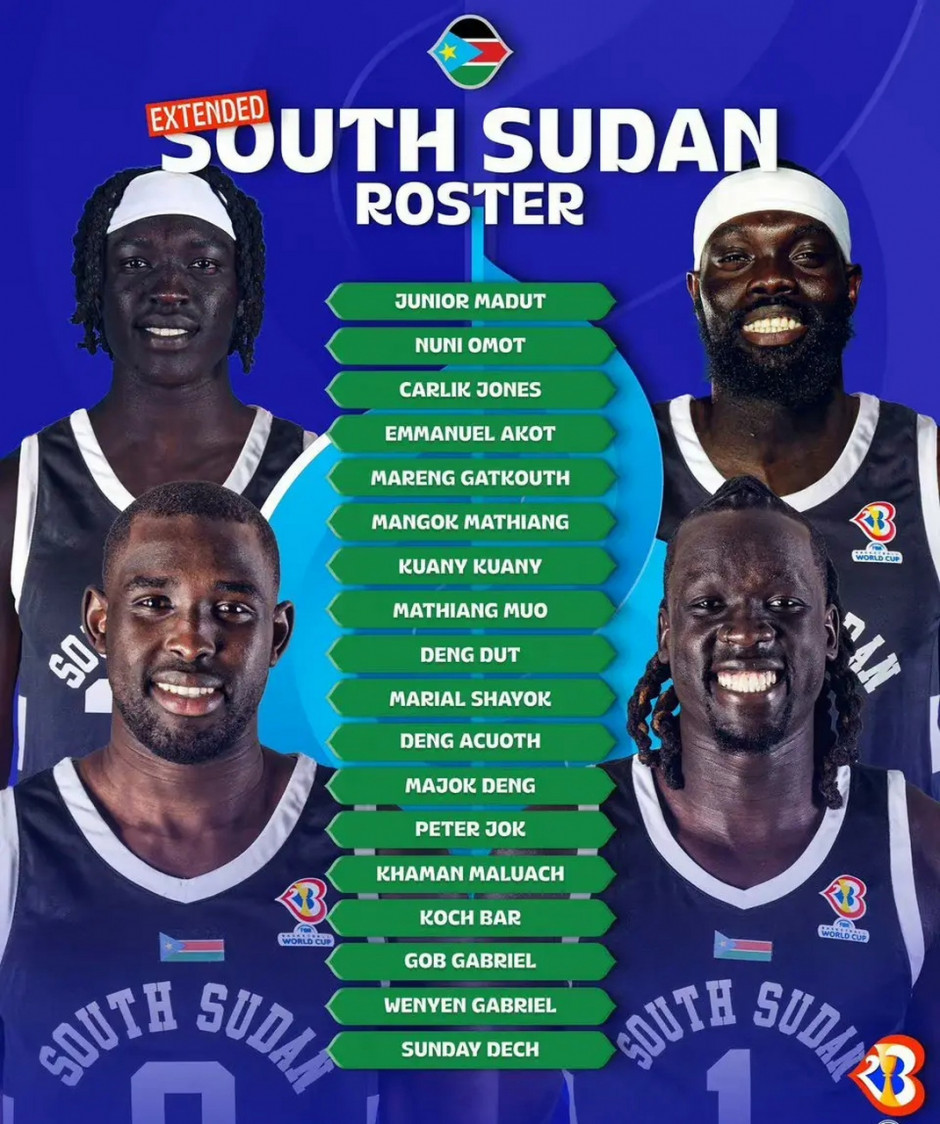 南苏丹男篮历史首次奥运会球员名单