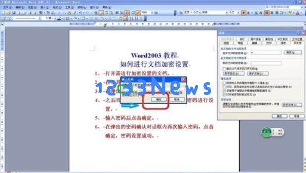 word2003设置密码的详细步骤