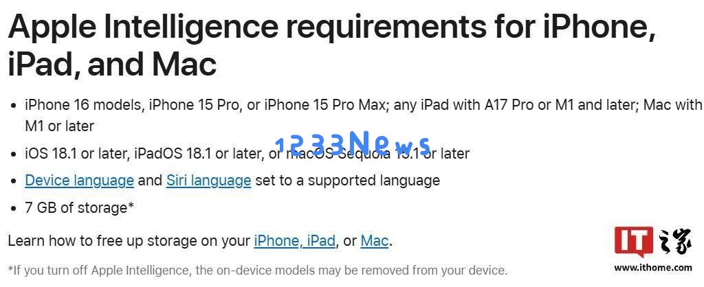 苹果推出全新AI功能AppleIntelligence，使用后可节省7GB存储空间！